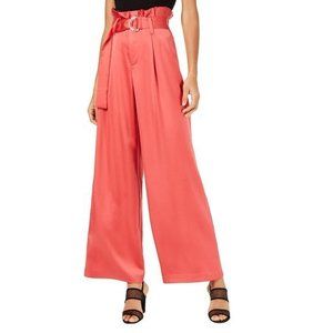 Bar III Paperbag-Waist Casual Wide Leg Pants. 0